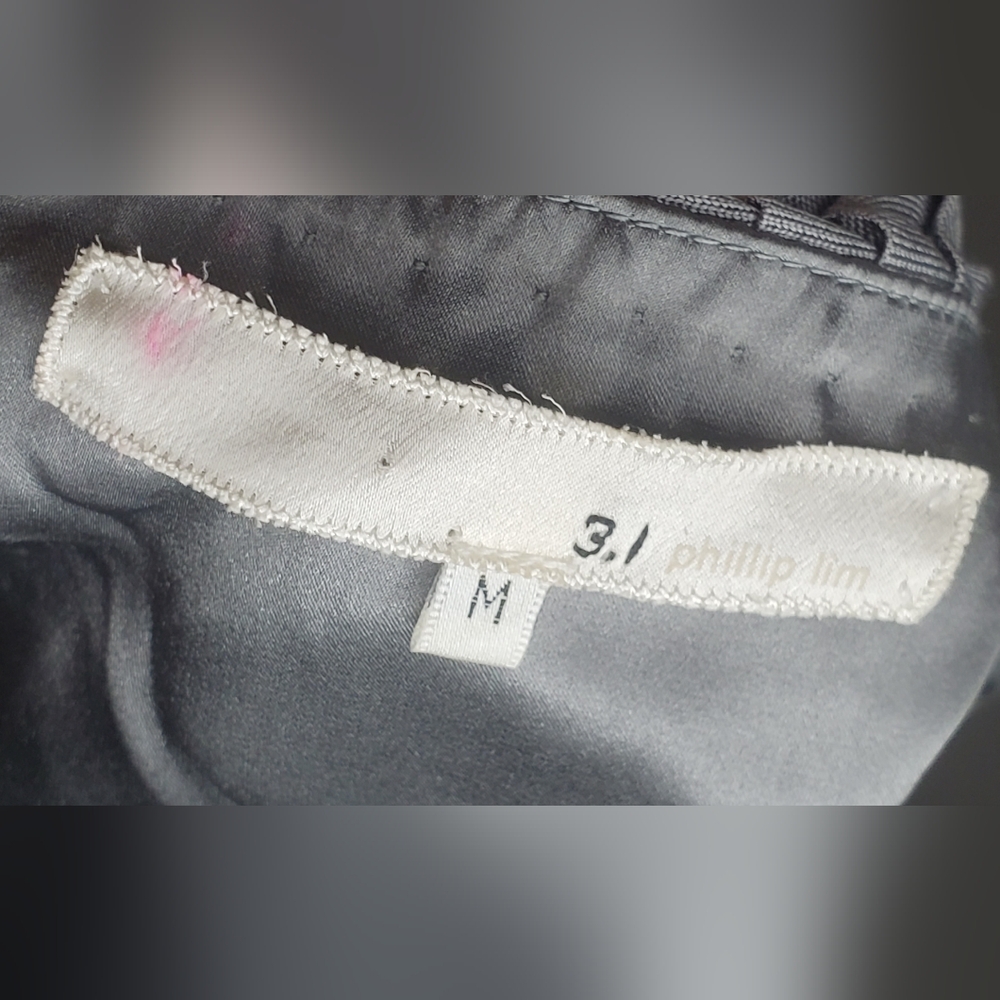 3.1 Phillip Lim Size M Gray Satin Bustier Blouse 100%silk - Picture 10 of 12